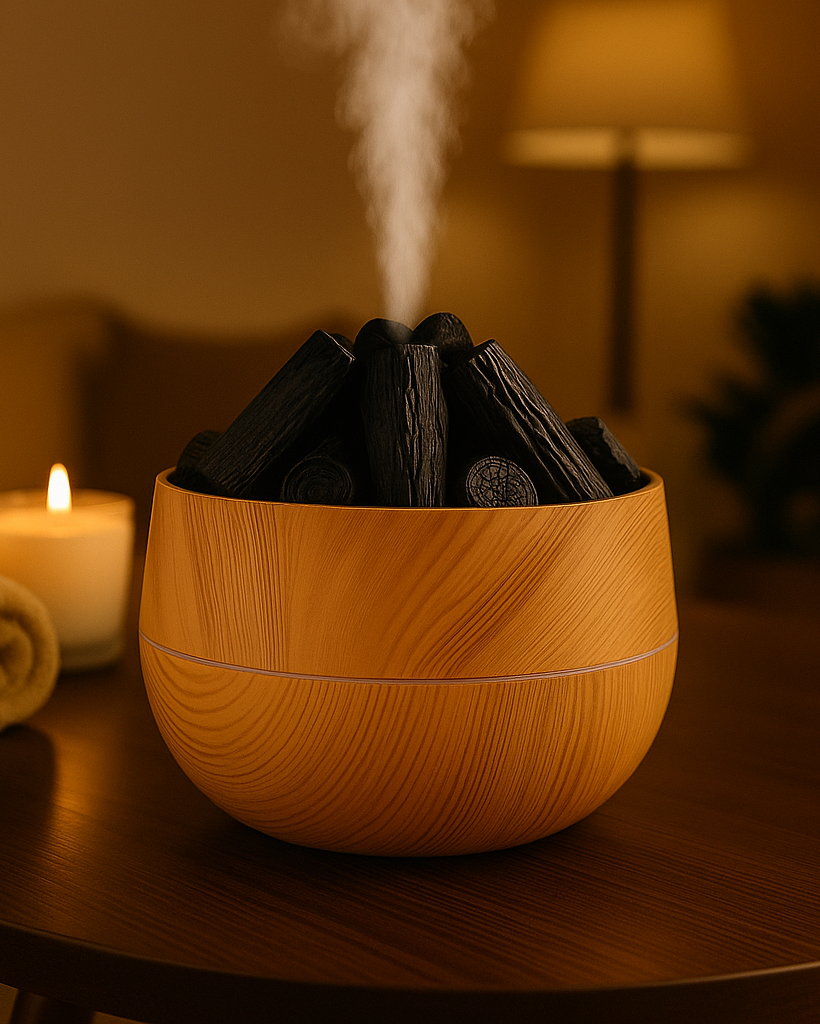 AtemRuh – Flammen-Luftbefeuchter für Ruhe, Duft & Wohlbefinden