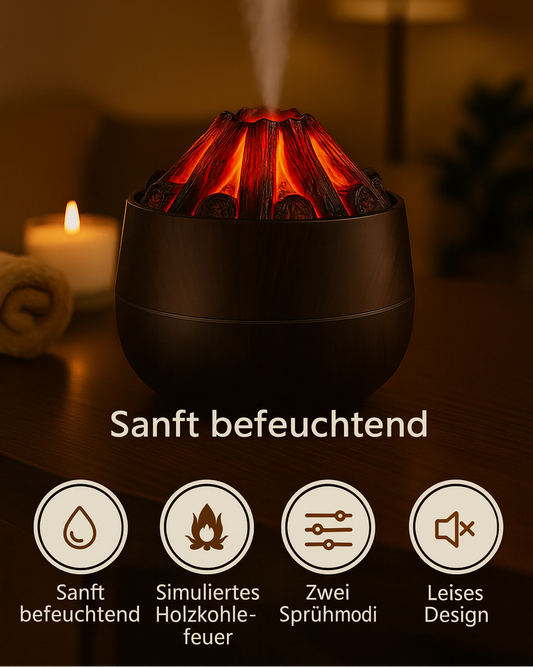 AtemRuh – Flammen-Luftbefeuchter für Ruhe, Duft & Wohlbefinden