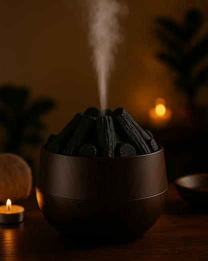 AtemRuh – Flammen-Luftbefeuchter für Ruhe, Duft & Wohlbefinden