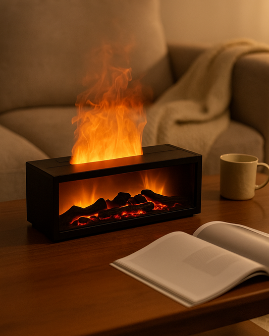 Mini Kamin Deluxe - Entspannende Flammen-Illusion & Duft-Aromatherapie