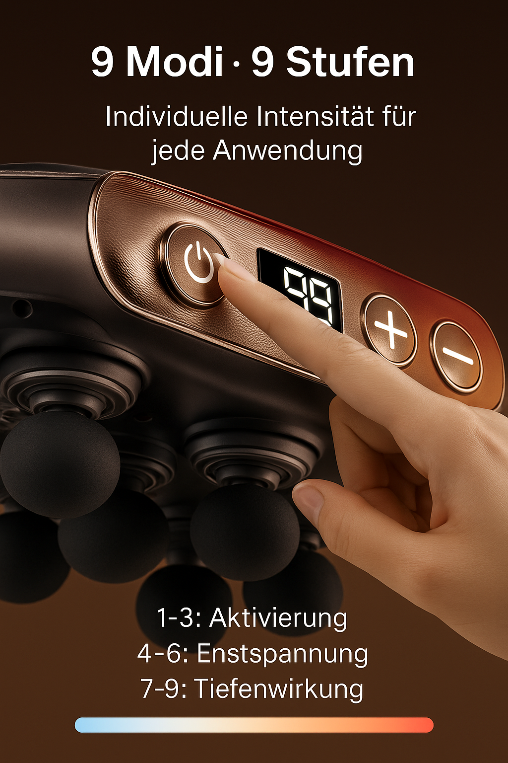 LumyCare 6-Kopf Massagegerät für tiefe Muskelentspannung