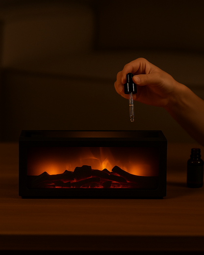 Mini Kamin Deluxe - Entspannende Flammen-Illusion & Duft-Aromatherapie