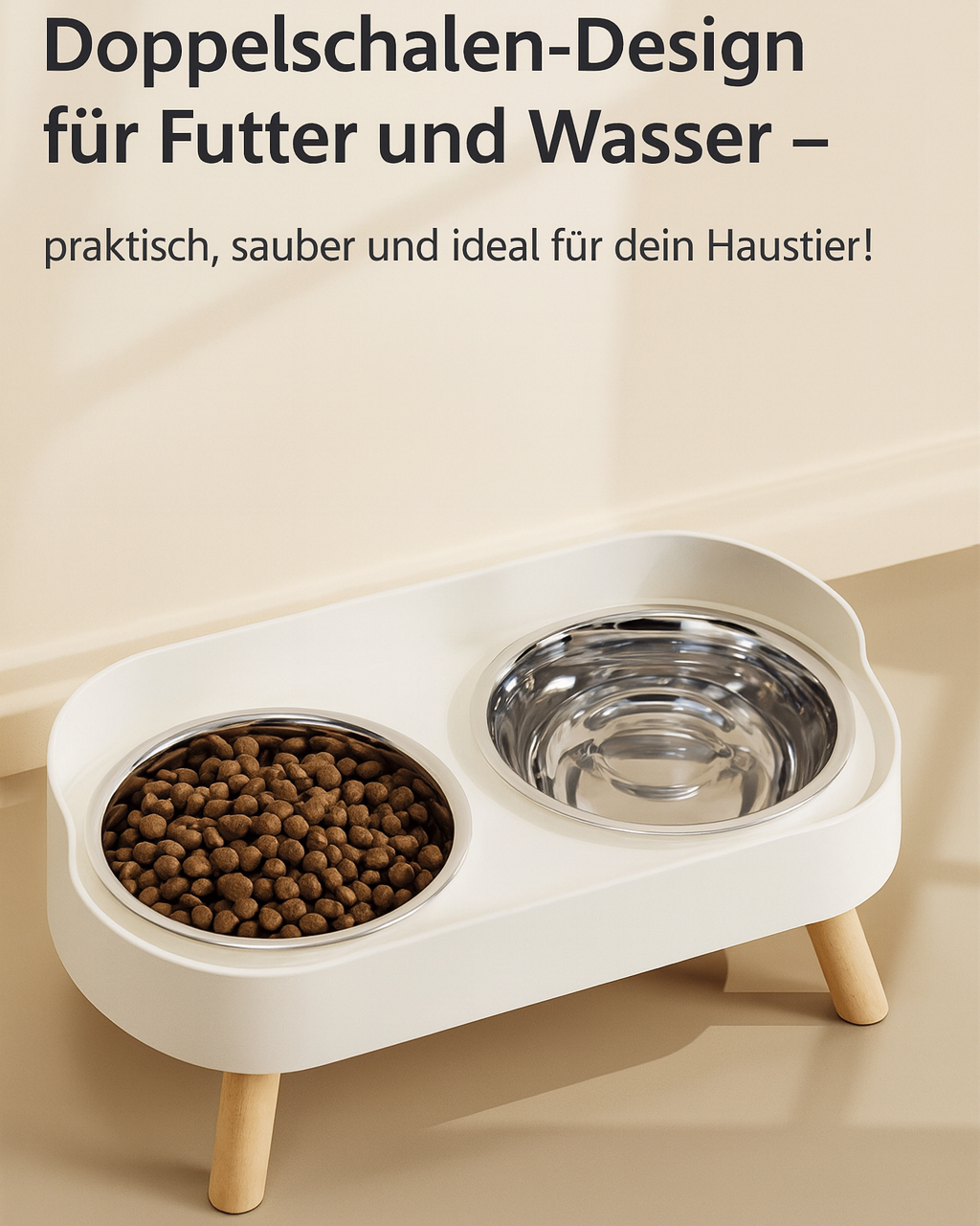 LieblingsDuo – Stilvoller Doppelnapf für Futter & Wasser in perfekter Balance