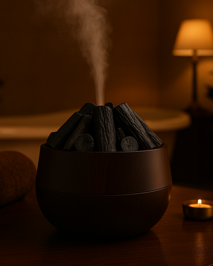 AtemRuh – Flammen-Luftbefeuchter für Ruhe, Duft & Wohlbefinden