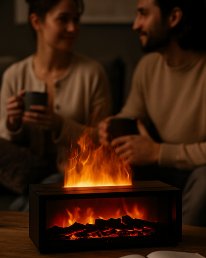 Mini Kamin Deluxe - Entspannende Flammen-Illusion & Duft-Aromatherapie