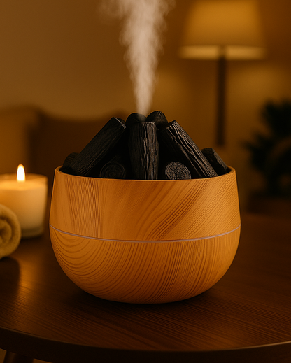 AtemRuh – Flammen-Luftbefeuchter für Ruhe, Duft & Wohlbefinden