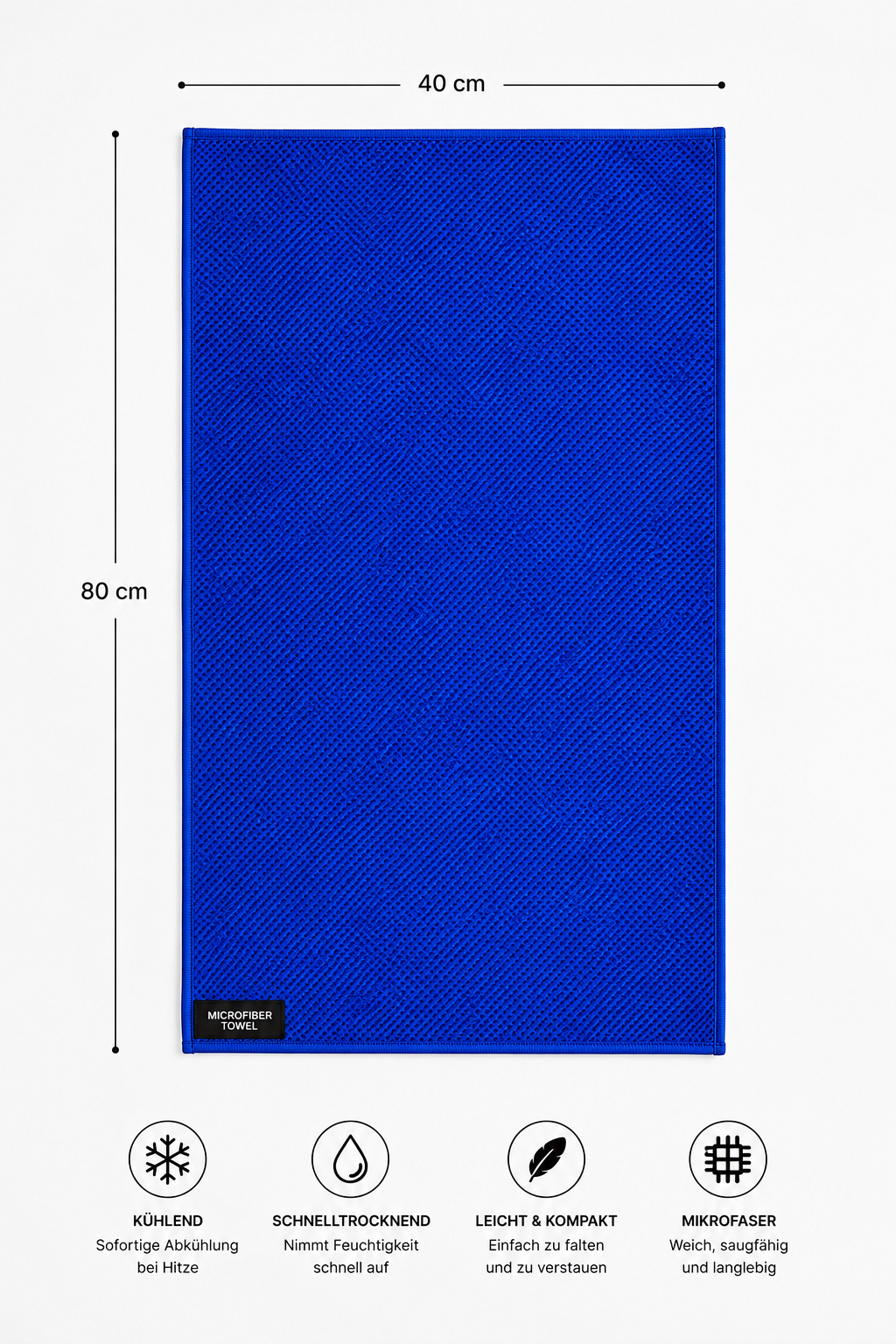 FROSTFLOW Cooling Towel 40×80 cm
Sofortige Abkühlung für Sport, Fitness & Outdoor